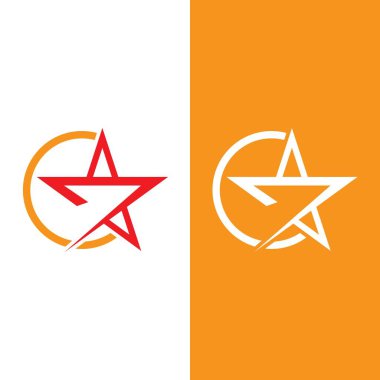 Yıldız simgesi şablon vektör illüstrasyon tasarımı