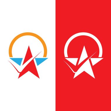 Yıldız simgesi şablon vektör illüstrasyon tasarımı