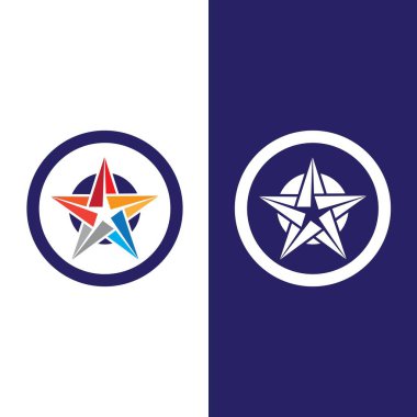 Yıldız simgesi şablon vektör illüstrasyon tasarımı