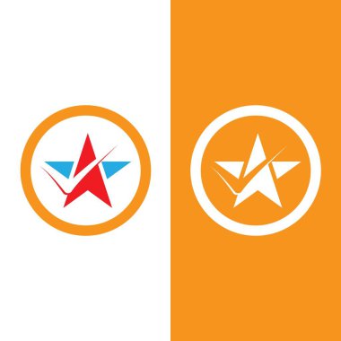 Yıldız simgesi şablon vektör illüstrasyon tasarımı