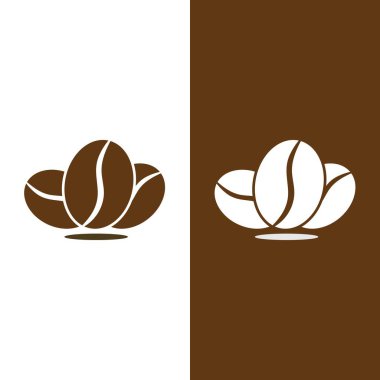 kahve çekirdeği simgesi vektör çizimi şablonu