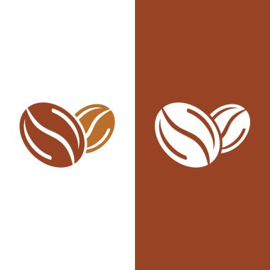 kahve çekirdeği simgesi vektör çizimi şablonu