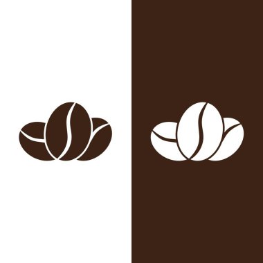 kahve çekirdeği simgesi vektör çizimi şablonu