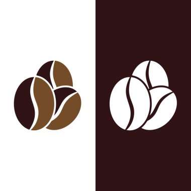 kahve çekirdeği simgesi vektör çizimi şablonu