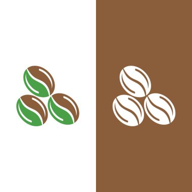 kahve çekirdeği simgesi vektör çizimi şablonu