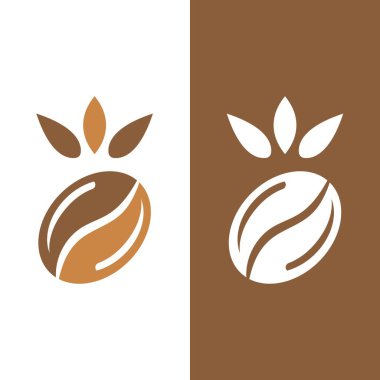 kahve çekirdeği simgesi vektör çizimi şablonu