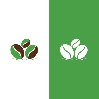 kahve çekirdeği simgesi vektör çizimi şablonu