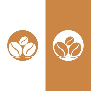 kahve çekirdeği simgesi vektör çizimi şablonu