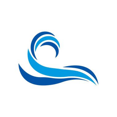 Dalga plaj vektör çizim logosu