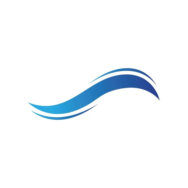 Ola Playa Vector Ilustración Diseño Logo — Vector de stock