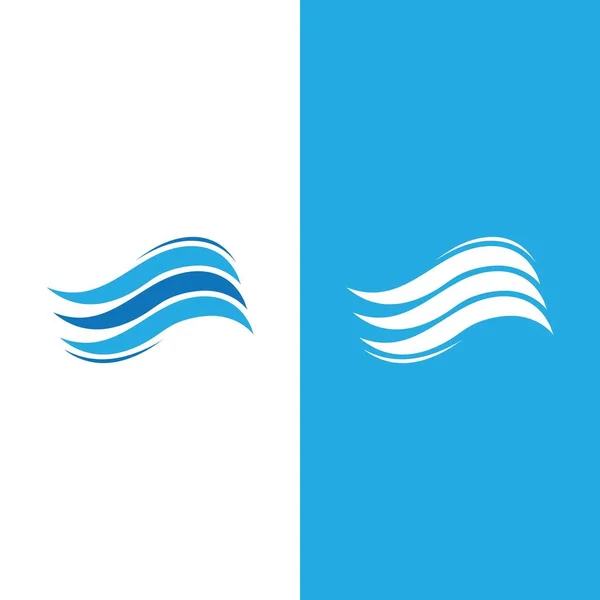 Wave Praia Vetor Ilustração Design Logotipo — Vetor de Stock