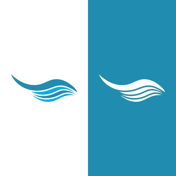 Wave Praia Vetor Ilustração Design Logotipo — Vetor de Stock