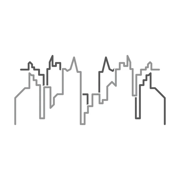 Moderne Skyline Silhouet Van Stad Vectorillustratie Plat Ontwerp — Stockvector