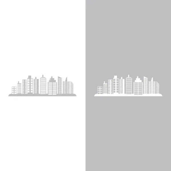 Moderne Skyline Silhouet Van Stad Vectorillustratie Plat Ontwerp — Stockvector