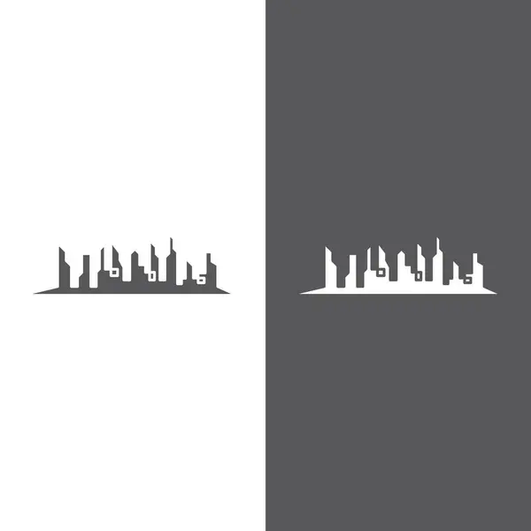 Moderne Skyline Silhouet Van Stad Vectorillustratie Plat Ontwerp — Stockvector