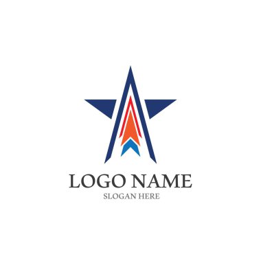 Yıldız simgesi şablon vektör illüstrasyon tasarımı