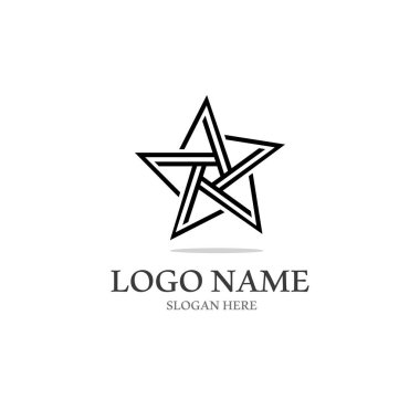 Yıldız simgesi şablon vektör illüstrasyon tasarımı