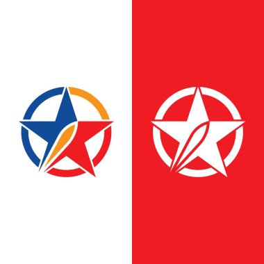 Yıldız simgesi şablon vektör illüstrasyon tasarımı