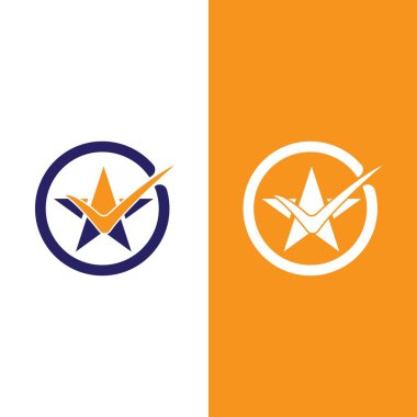 Yıldız simgesi şablon vektör illüstrasyon tasarımı