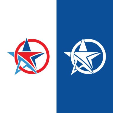 Yıldız simgesi şablon vektör illüstrasyon tasarımı