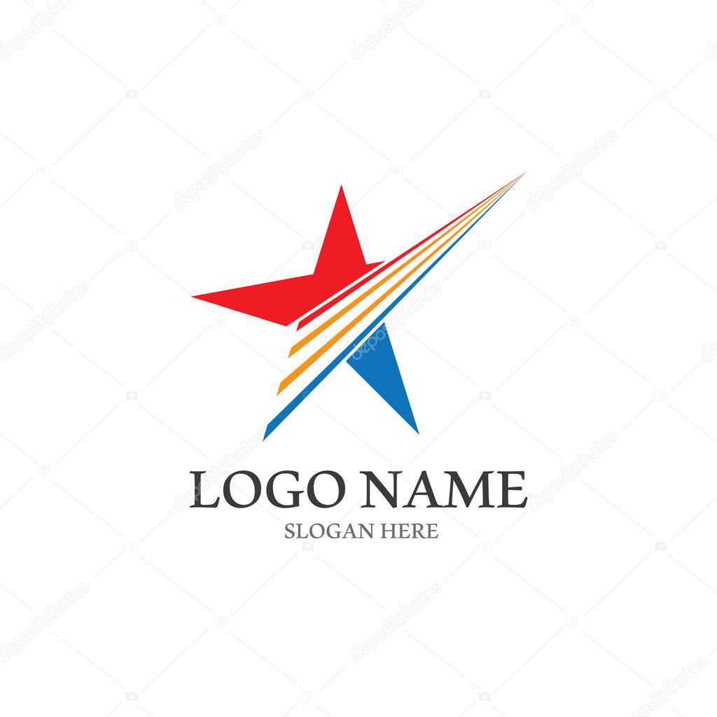 Star icon Template vector illustration design
