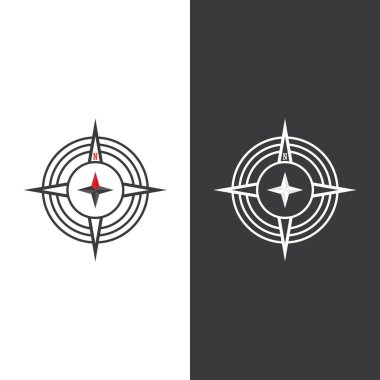 Pusula Logo Şablonu vektör resimleme tasarımı