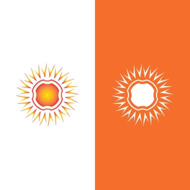 Güneş Vektörü illüstrasyon Simgesi Logo Şablonu tasarımı