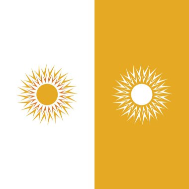 Güneş Vektörü illüstrasyon Simgesi Logo Şablonu tasarımı
