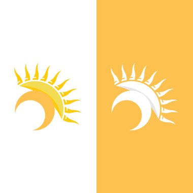 Güneş Vektörü illüstrasyon Simgesi Logo Şablonu tasarımı