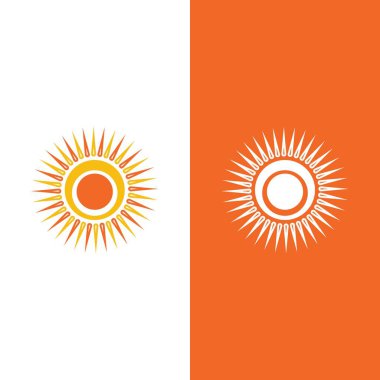 Güneş Vektörü illüstrasyon Simgesi Logo Şablonu tasarımı