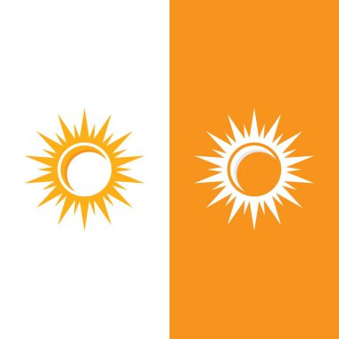 Güneş Vektörü illüstrasyon Simgesi Logo Şablonu tasarımı