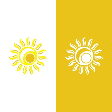 Güneş Vektörü illüstrasyon Simgesi Logo Şablonu tasarımı
