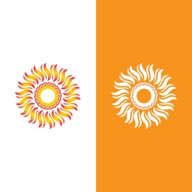 Güneş Vektörü illüstrasyon Simgesi Logo Şablonu tasarımı