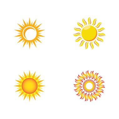 Güneş Vektörü illüstrasyon Simgesi Logo Şablonu tasarımı