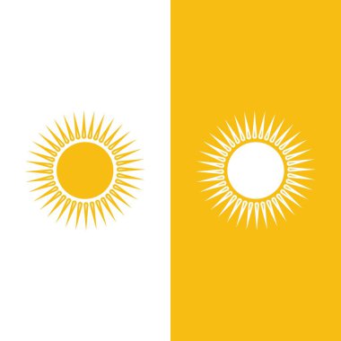 Güneş Vektörü illüstrasyon Simgesi Logo Şablonu tasarımı