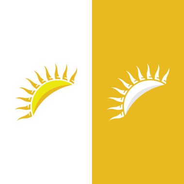 Güneş Vektörü illüstrasyon Simgesi Logo Şablonu tasarımı