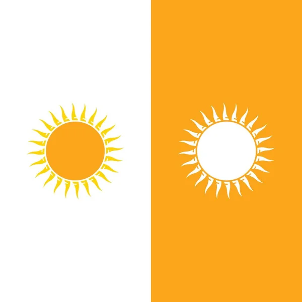 Sun Vector Ilustração Icon Logo Template Design — Vetor de Stock