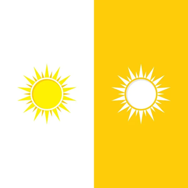 Sun Vector Ilustração Icon Logo Template Design — Vetor de Stock