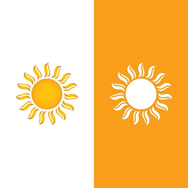 Sun Vector Ilustração Icon Logo Template Design — Vetor de Stock