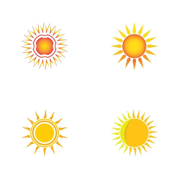 Sun Vector Ilustração Icon Logo Template Design —  Vetores de Stock