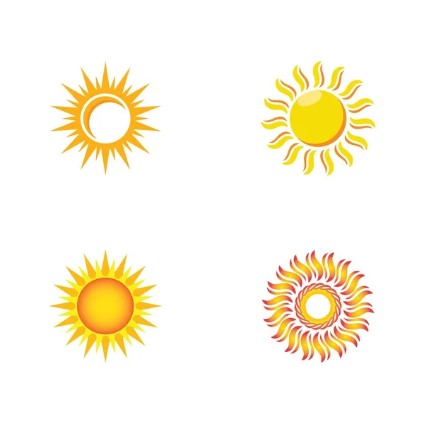 Sun Векторні Ілюстрації Іконка Логотип Дизайн Шаблону — стоковий вектор
