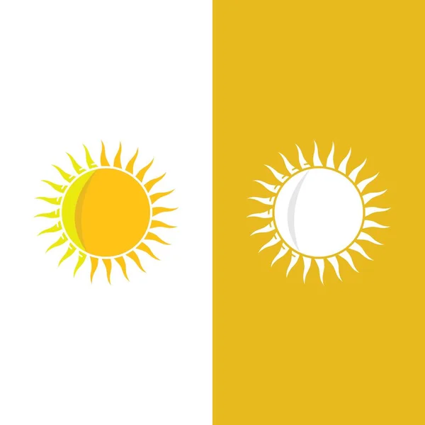 Sun Vector Ilustração Icon Logo Template Design — Vetor de Stock