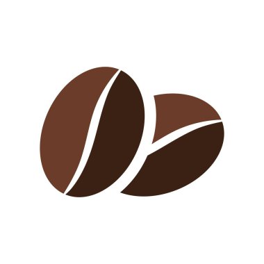 kahve çekirdeği simgesi vektör çizimi şablonu