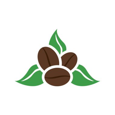kahve çekirdeği simgesi vektör çizimi şablonu