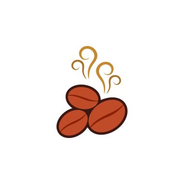 kahve çekirdeği simgesi vektör çizimi şablonu