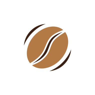 kahve çekirdeği simgesi vektör çizimi şablonu