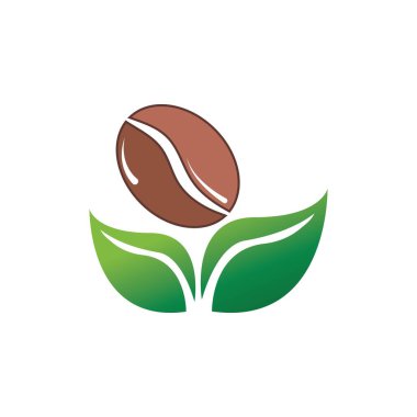 kahve çekirdeği simgesi vektör çizimi şablonu