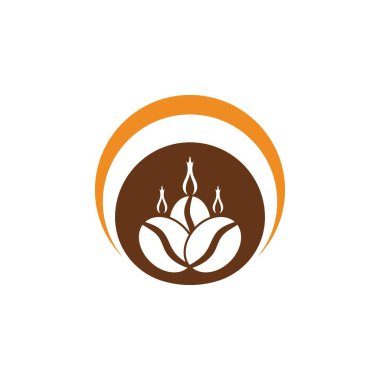 kahve çekirdeği simgesi vektör çizimi şablonu