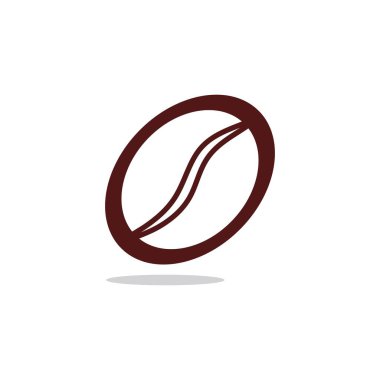 kahve çekirdeği simgesi vektör çizimi şablonu