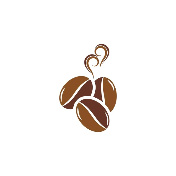 Coffee Bean Icon Vector Illustration Template — Stock Vector